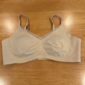 Honeylove Bra XL Cross Over Contour XL Nude Tan Beige Wireless Comfort